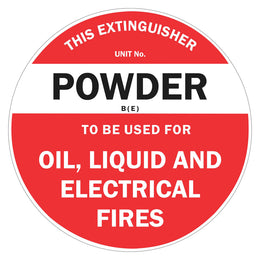 Fire Extinguisher Disc - Powder (Oil, Liquid) - 210 mm polypropylene