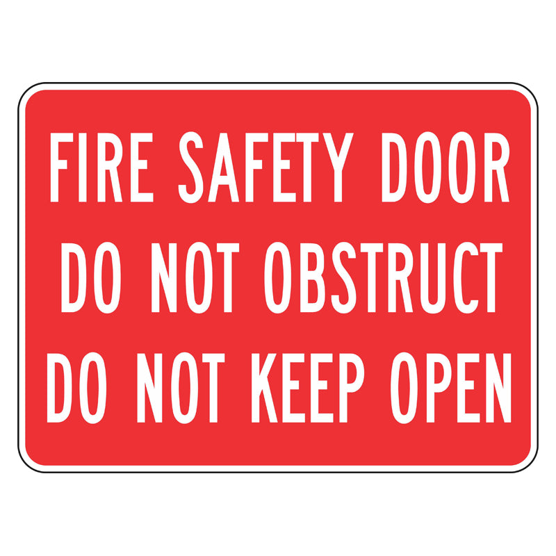 Fire Door Sign - Do Not Obstruct Do Not Keep Open