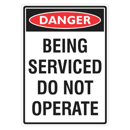 Danger Sign - Being Serviced Do Not Operate - 150x225mm 0.6mm Magnetic