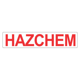 Hazchem Outer Warning Sign - 125x600mm metal