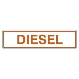 Hazchem Sign - Diesel - 200x50mm self-adhesive vinyl