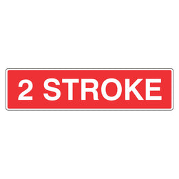 Hazchem Sign - 2 Stroke - 200x50mm self-adhesive vinyl