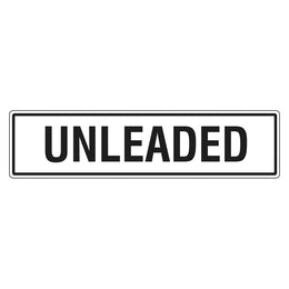 Hazchem Sign - Unleaded - 200x50mm self-adhesive vinyl