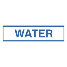 Hazchem Sign - Water - 200x50mm self-adhesive vinyl
