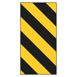 Supplementary Marker - Yellow / Black Stripe - 100x200mm $4.50