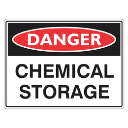 Danger Sign - Chemical Storage - 450x600mm metal