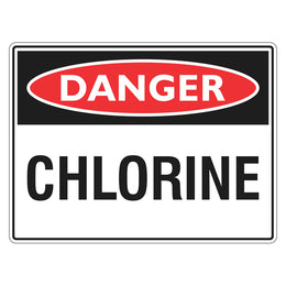 Danger Sign - Chlorine - 450x600mm metal