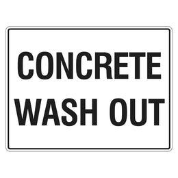 Construction Sign - Concrete Wash Out - 450x600mm metal