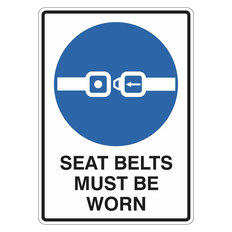 Mandatory Sign Seat Belts Must Be Worn