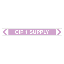 Pipe Marker - CIP 1 Supply