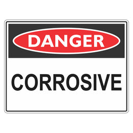 Danger Sign - Corrosive - 300x450mm metal