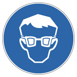 Mandatory Sign - Eye Protection - 200 mm self-adhesive vinyl