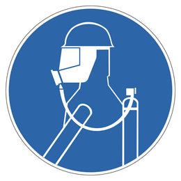 Mandatory Sign - Breathing Apparatus - 200 mm self-adhesive vinyl