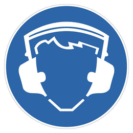 Mandatory Sign - Hearing Protection - 200 mm self-adhesive vinyl