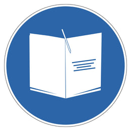 Mandatory Sign - Visitor Sign In Program - 200mm diameter self-adhesive vinyl