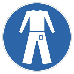Mandatory Sign - Shirt And Long Pants - 200 mm self-adhesive vinyl