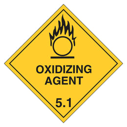 Hazchem Sign - 5.1 Oxidizing Agent - 270x270mm metal