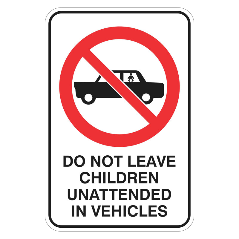 Prohibition Sign Do Not Leave Children Unattended In Vehicles