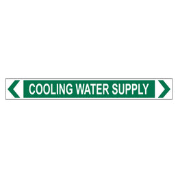 Pipe Marker - Cooling Water Supply