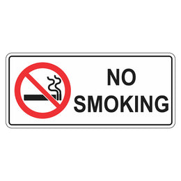 Prohibition Sign - No Smoking - 200x450mm metal