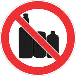 Prohibition Sign - No Alcohol - 200 mm self-adhesive vinyl