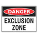 Defelection Zone Sign Danger Sign - Exclusion Zone — Safetysigns.com.au