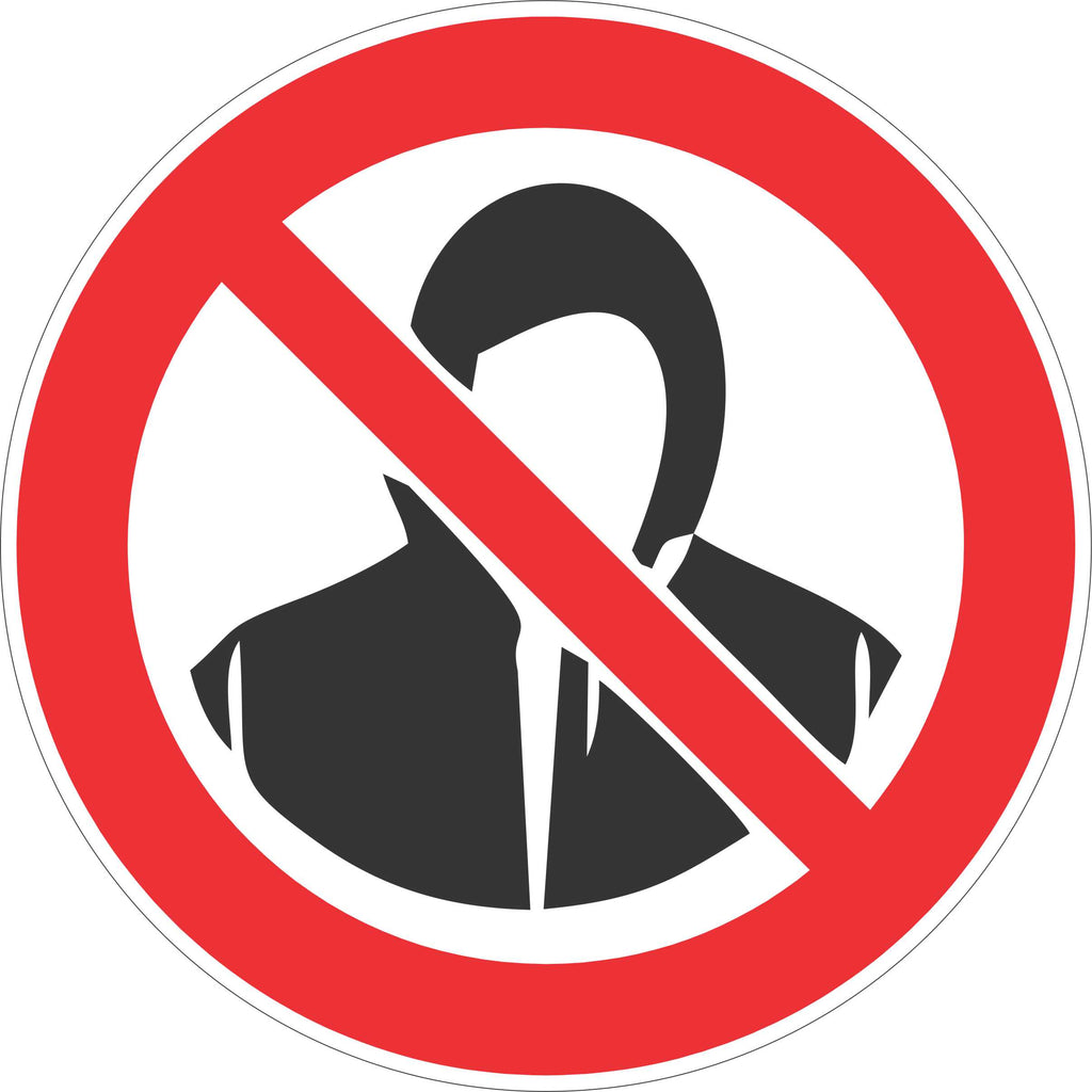 Prohibition Sign No Hoodies