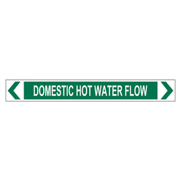 Pipe Marker - Domestic Hot Water Flow