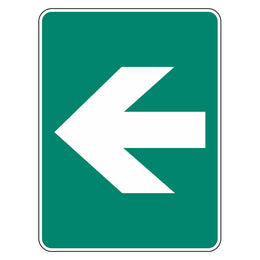 Emergency Sign - Arrow - 225x300mm polypropylene