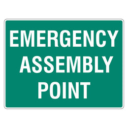 Emergency Sign - Emergency Assembly Point - 450x600mm corflute