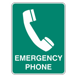 Emergency Sign - Emergency Phone - 225x300mm metal