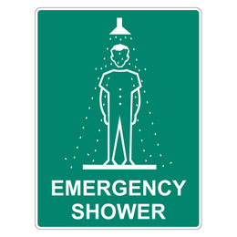 Emergency Sign - Emergency Shower - 450x600mm metal
