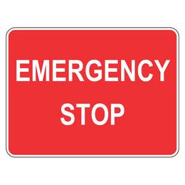 Emergency Sign - Emergency Stop - 225x300mm metal