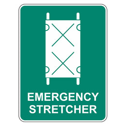 Emergency Sign - Emergency Stretcher - 225x300mm metal