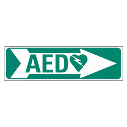 Emergency Sign - AED - 100x350mm self-adhesive vinyl