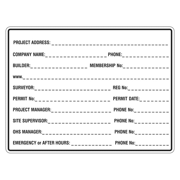 Notice Sign - All Contractors Must Be Site Inducted Prior To Commencin ...
