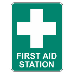 Emergency Sign - First Aid Station - 450x600mm corflute