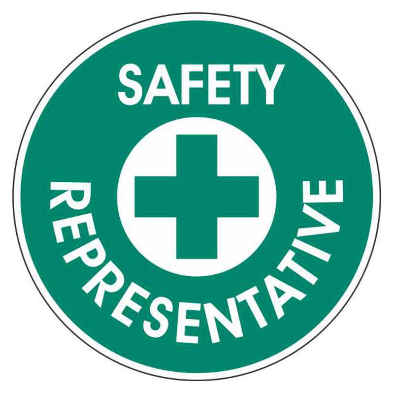 Emergency Sign - Safety Representative Disc 50mm Diameter Vinyl Pack ...