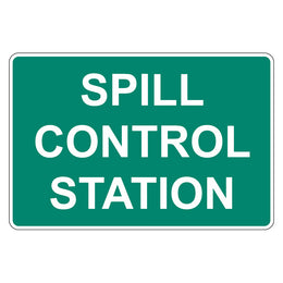 Emergency Sign - Spill Control Station - 450x600mm metal