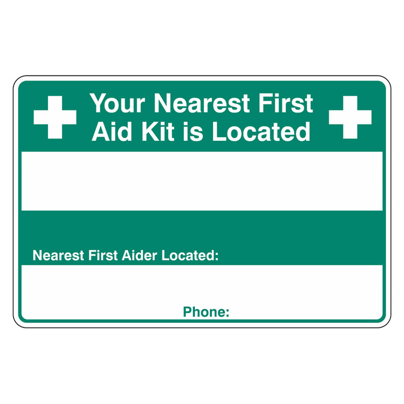 Emergency Sign - Your Nearest First Aid Kit Is Located: — Safetysigns ...