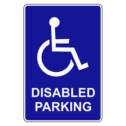 Disabled parking sign for private property - 300x450mm metal