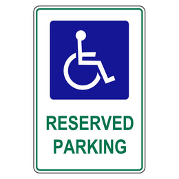 Professional disabled parking sign for traffic management and accessibility compliance - 300x450mm metal