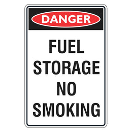 Danger Sign - Fuel Storage No Smoking - 300x450mm metal