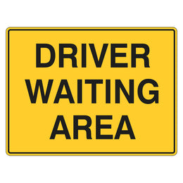 Driver waiting area sign for private property - 450x600mm metal