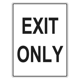 Exit only sign for private property - 450x600mm metal