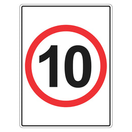 Speed Limit Sign - 10 km - 450x600mm metal