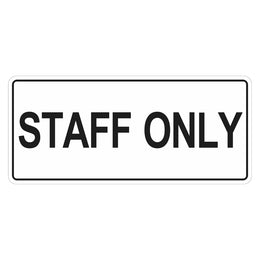 Staff only parking sign for private property staff parking areas - 200x450mm durable polypropylene