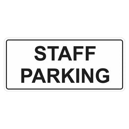 Professional staff parking sign for traffic management in private facilities - 200x450mm metal