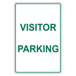 Visitor parking sign for traffic management and car park organization - 300x450mm metal