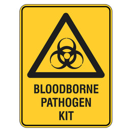 Warning Sign - Bloodborne Pathogen Kit - 225x300mm polypropylene